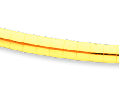 Collier Oméga bombé 3 mm, 45 cm, Or jaune 18k - Image Standard - 2