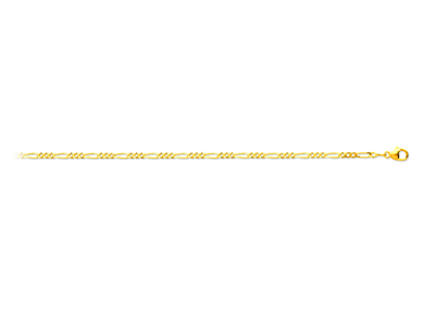 Chaîne maille alternée 1/3, 2 mm, 45 cm, Or jaune 18k - Image Standard - 1