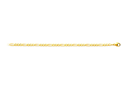Bracelet maille Alternée 1/3 ultra plate 3 mm, 19 cm, Or jaune 18k - Image Standard - 1