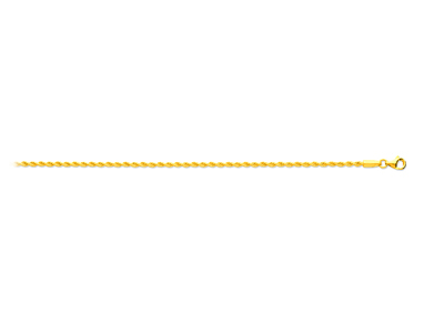 Chaîne maille Corde massive 2 mm, 45 cm, Or jaune 18k - Image Standard - 1