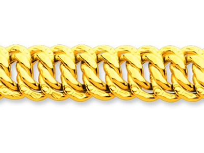 Bracelet maille Américaine 10 mm, 21 cm, Or jaune 18k - Image Standard - 2