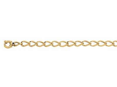 Bracelet maille Ovale claire, 8 mm, 19 cm, Or jaune 18k - Image Standard - 2