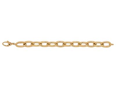 Bracelet Anneaux allongés 12,50 mm, 21 cm, Or jaune 18k