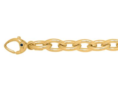 Bracelet mailles Ovales 9,5 mm, 20 cm, Or jaune 18k - Image Standard - 1