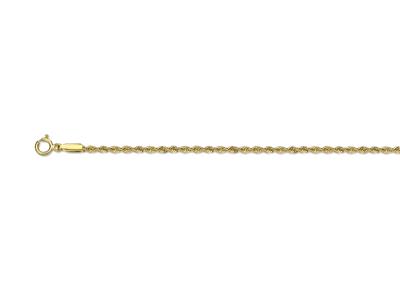 Bracelet maille Corde creuse 1,7 mm, 18 cm, Or jaune 18k - Image Standard - 1