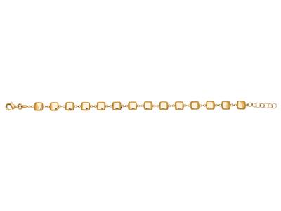 Bracelets Petits cubes 6 mm, 16,5+1,5 cm, Or jaune 18k - Image Standard - 1