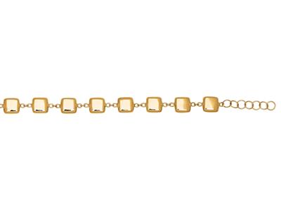 Bracelets Petits cubes 6 mm, 16,5+1,5 cm, Or jaune 18k - Image Standard - 3