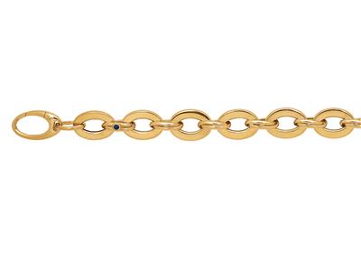 Bracelet mailles Ovales creuse 11 mm, 19 cm, Or jaune 18k - Image Standard - 2