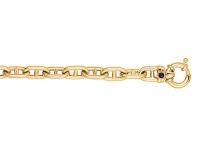 Bracelet maille Marine 7 mm, 20 cm, Or jaune 18k