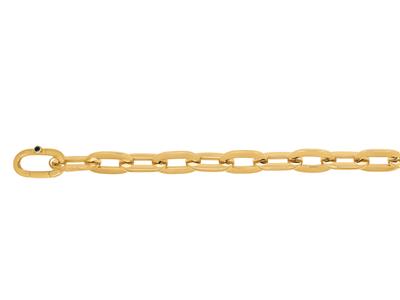 Bracelet Anneaux allongés creux 8 mm, 19 cm, Or jaune 18k - Image Standard - 2