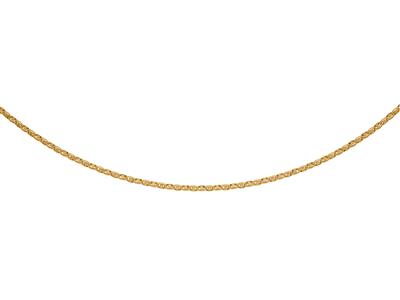 Collier chaîne Forçat marine creuse, 60 cm, Or jaune 18k