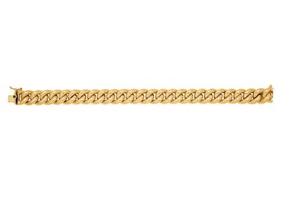 Bracelet maille Gourmette 11,5 mm, 19 cm, Or jaune 18k