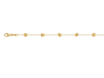Bracelet chaîne 8 cubes 3,1 mm, 17-19 cm, Or jaune 18k - Image Standard - 2
