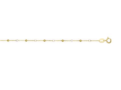 Bracelet Boules blanches, 17-18 cm, Or jaune 18k - Image Standard - 1