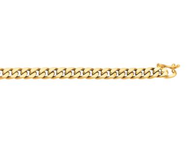 Bracelet maille Gourmette diamantée massive 5 mm, 20 cm, Or jaune 18k