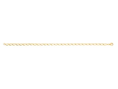 Bracelet maille Cheval massive 3,80 mm, 21 cm, Or jaune 18k