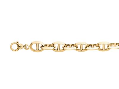 Bracelet maille Marine creuse 9,50 mm, 19 cm, Or jaune 18k - Image Standard - 1