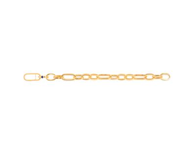 Bracelets mailles creuses ovales alternées 11 mm, 20 cm, Or jaune 18k - Image Standard - 1
