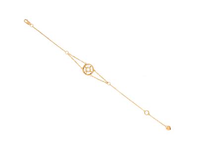 Bracelet Hoop 10 mm, diamants 0,04ct, 162 cm, Or jaune 18k