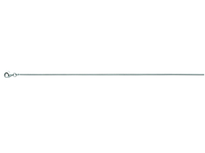 Chaîne maille Serpentine 1,40 mm, 42 cm, Or gris 18k rhodié