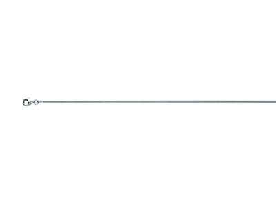 Chaîne maille Serpentine 1,20 mm, 50 cm, Or gris 18k rhodié