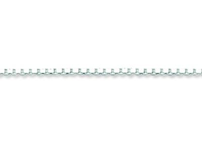 Chaîne maille Vénitienne 0,80 mm, 40 cm, Or gris 18k rhodié - Image Standard - 2