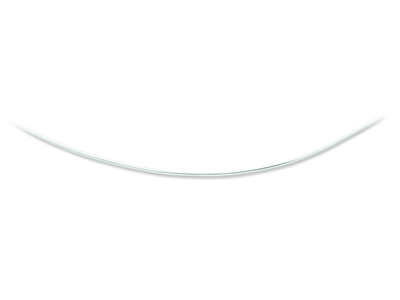 Collier Oméga rond 1,5 mm, embouts dévissables, 42 cm, Or gris 18k rhodié - Image Standard - 1