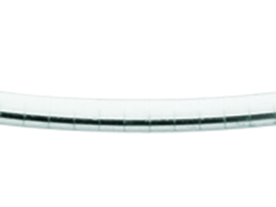 Collier Oméga feuille de sauge 2 mm réversible, 42 cm, Or bicolore 18k - Image Standard - 2