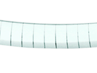 Collier Oméga feuille de sauge 4 mm réversible, 42 cm, Or bicolore 18k - Image Standard - 2
