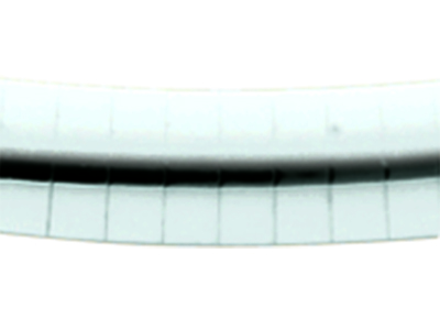 Collier Oméga 6 mm feuille de sauge réversible, 42 cm, Or bicolore 18k - Image Standard - 2