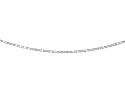 Chaîne maille Forçat diamantée 1,5 mm, 42-45 cm, Argent 925 rhodié - Image Standard - 1