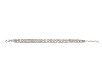 Bracelet 6 rangs chaînes Fantaisie, 18+3 cm, Argent 925 rhodié - Image Standard - 1