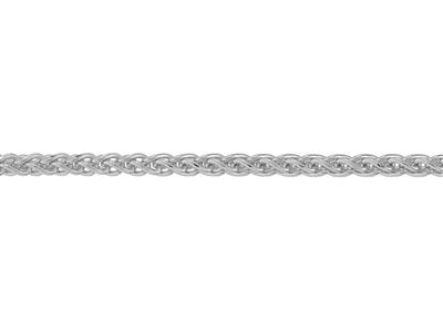 Chaîne maille Palmier massive diamantée 1,20 mm, Or gris 18k rhodié. Réf. 20036 - Image Standard - 3
