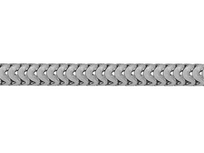 Chaîne maille Serpent ronde 2,40 mm, Or gris 18k rhodié. Réf. 00791 - Image Standard - 1