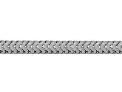 Chaîne maille Serpent ronde 1,20 mm, Or gris 18k rhodié. Réf. 10018 - Image Standard - 2