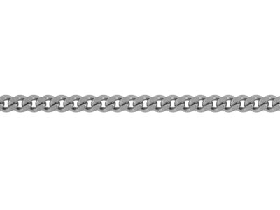 Chaîne maille Gourmette diamantée 1,20 mm, Or gris 18k rhodié. Réf. 00235 - Image Standard - 3