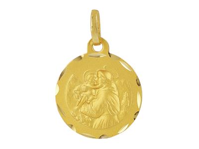 Médaille Saint Antoine 16 mm, Or jaune 18k - Image Standard - 1