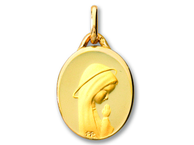 Médaille Vierge en prière, Or jaune 18k - Image Standard - 1