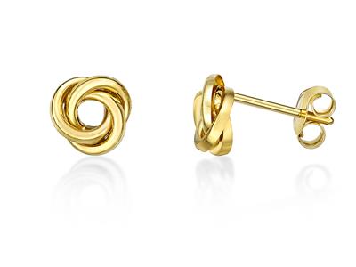 Boucles d'oreilles 3 anneaux 6 mm, Or jaune 18k - Image Standard - 1
