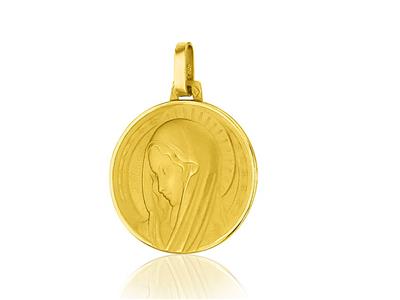 Médaille Ste Vierge massive 18 mm, Or jaune 18k - Image Standard - 1