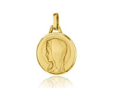 Médaille Ste Vierge massive 16 mm, Or jaune 18k - Image Standard - 1