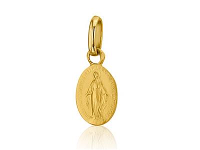 Médaille Vierge miraculeuse 9 mm, Or jaune 18k - Image Standard - 1