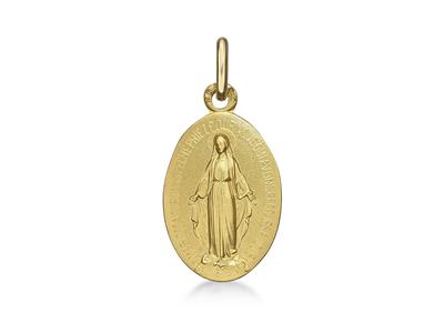 Médaille Vierge miraculeuse 17 mm, Or jaune 18k