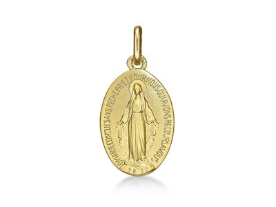 Médaille Vierge miraculeuse 19 mm, Or jaune 18k