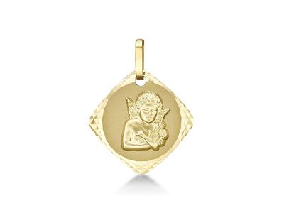 Médaille Ange fantaisie 16 mm, Or jaune 18k - Image Standard - 1