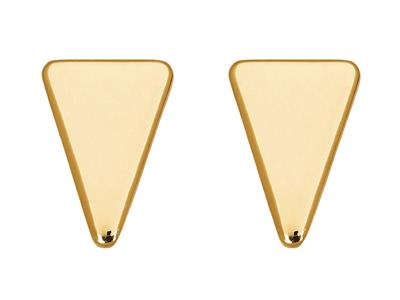 Boucles doreilles Triangles 12 mm, Or jaune 18k