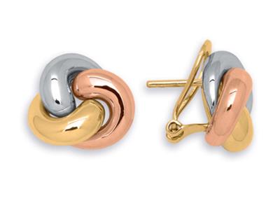 Boucles d'oreilles Tourbillons 13 mm, 3 Ors 18k - Image Standard - 1