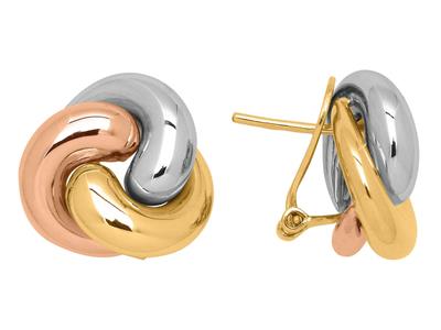 Boucles d'oreilles Tourbillons 17 mm, 3 Ors 18k - Image Standard - 1