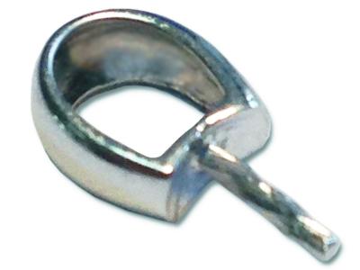 Bélière pour perle de 8 à 10 mm, Or gris 18k. Réf. BE139 - Image Standard - 2
