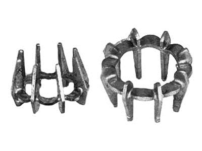 Chaton Miroir 8 griffes pour pierre ronde de 3,7 mm, Or gris 18k Pd 12,5. Réf. 01208